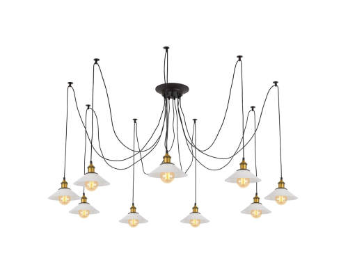 Citilux Эдисон CL451091 Люстра паук Венге Бронза