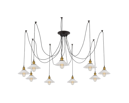 Citilux Эдисон CL451091 Люстра паук Венге Бронза