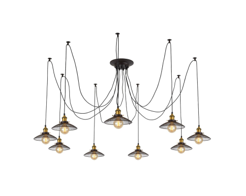 Citilux Эдисон CL451091 Люстра паук Венге Бронза