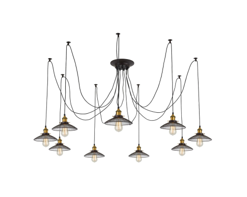 Citilux Эдисон CL451091 Люстра паук Венге Бронза