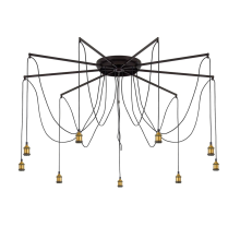 Citilux Эдисон CL451291 Люстра паук Венге Бронза