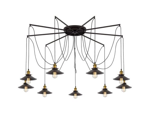 Citilux Эдисон CL451291 Люстра паук Венге Бронза