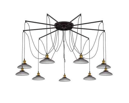 Citilux Эдисон CL451291 Люстра паук Венге Бронза