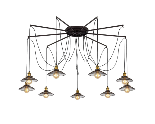 Citilux Эдисон CL451291 Люстра паук Венге Бронза