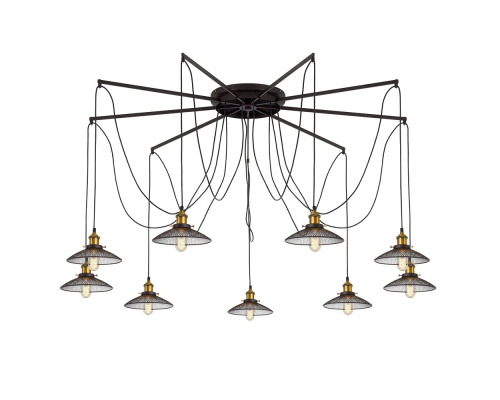 Citilux Эдисон CL451291 Люстра паук Венге Бронза