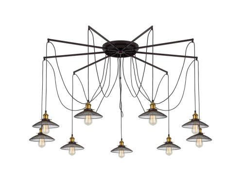 Citilux Эдисон CL451291 Люстра паук Венге Бронза