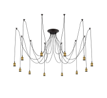 Citilux Эдисон CL451121 Люстра паук Венге Бронза