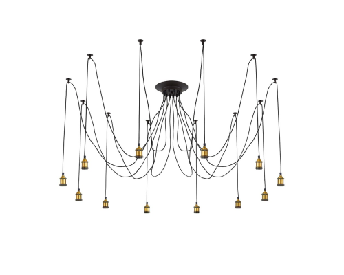 Citilux Эдисон CL451121 Люстра паук Венге Бронза