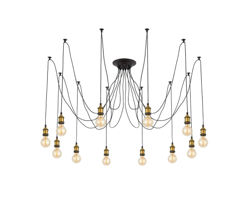 Citilux Эдисон CL451121 Люстра паук Венге Бронза