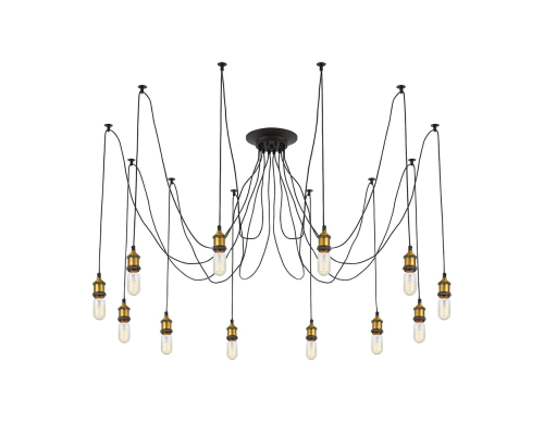 Citilux Эдисон CL451121 Люстра паук Венге Бронза