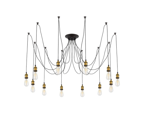 Citilux Эдисон CL451121 Люстра паук Венге Бронза