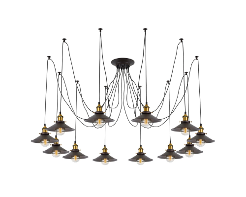 Citilux Эдисон CL451121 Люстра паук Венге Бронза