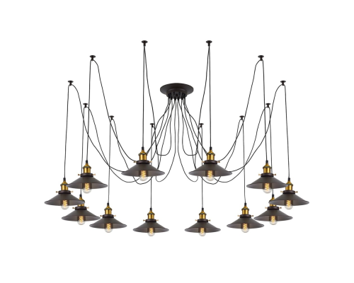 Citilux Эдисон CL451121 Люстра паук Венге Бронза