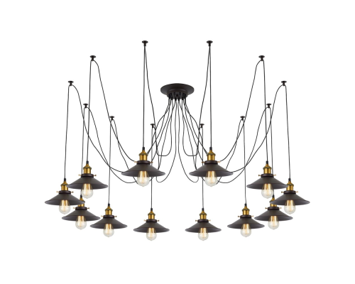 Citilux Эдисон CL451121 Люстра паук Венге Бронза