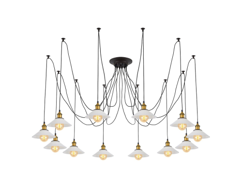 Citilux Эдисон CL451121 Люстра паук Венге Бронза