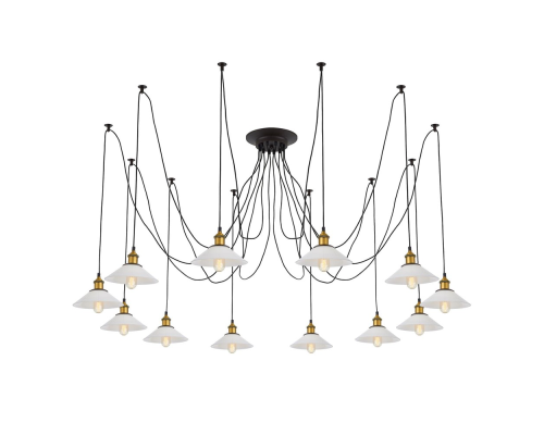 Citilux Эдисон CL451121 Люстра паук Венге Бронза