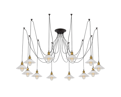 Citilux Эдисон CL451121 Люстра паук Венге Бронза