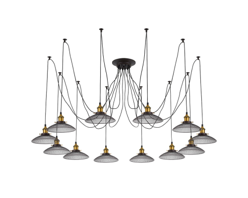 Citilux Эдисон CL451121 Люстра паук Венге Бронза