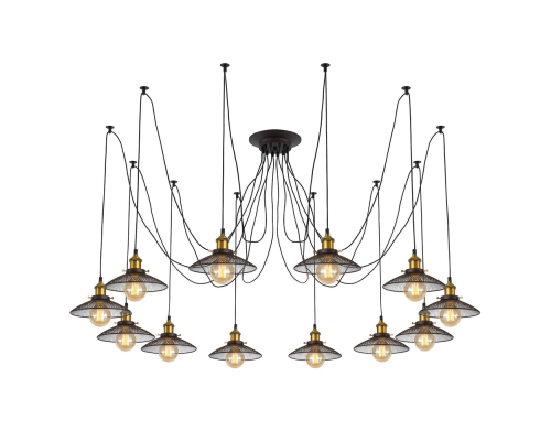 Citilux Эдисон CL451121 Люстра паук Венге Бронза