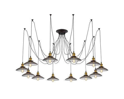 Citilux Эдисон CL451121 Люстра паук Венге Бронза