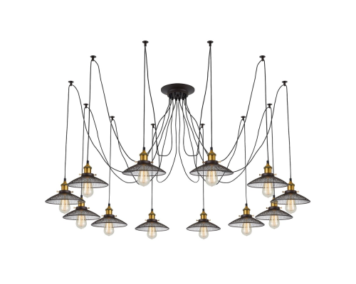 Citilux Эдисон CL451121 Люстра паук Венге Бронза