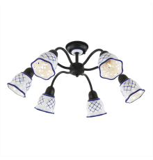 Citilux Ажур CL534161 Люстра керамическая Чёрный Синий