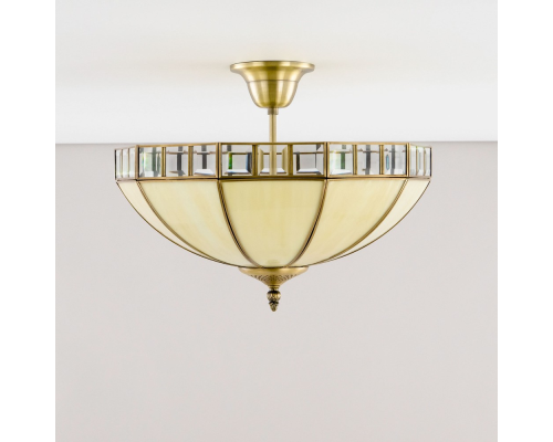 Citilux Шербург-1 CL440141 Люстра витражная потолочная Бронза