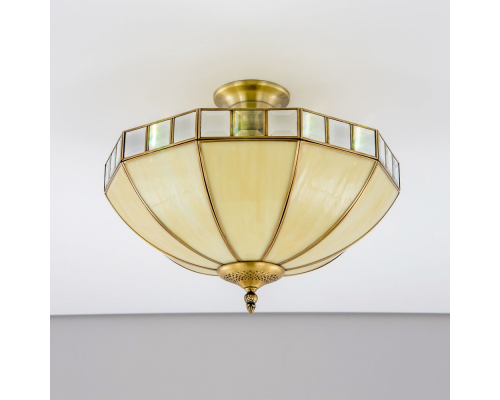 Citilux Шербург-1 CL440141 Люстра витражная потолочная Бронза