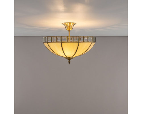 Citilux Шербург-1 CL440141 Люстра витражная потолочная Бронза