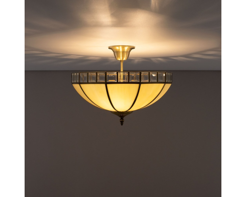 Citilux Шербург-1 CL440141 Люстра витражная потолочная Бронза