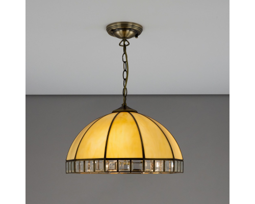 Citilux Шербург-1 CL440131 Люстра витражная подвесная Бронза