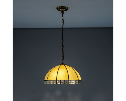 Citilux Шербург-1 CL440131 Люстра витражная подвесная Бронза