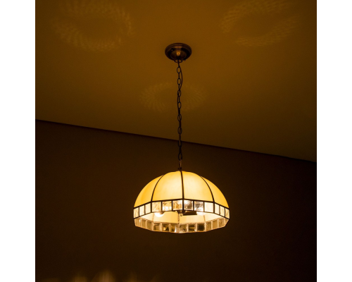 Citilux Шербург-1 CL440131 Люстра витражная подвесная Бронза