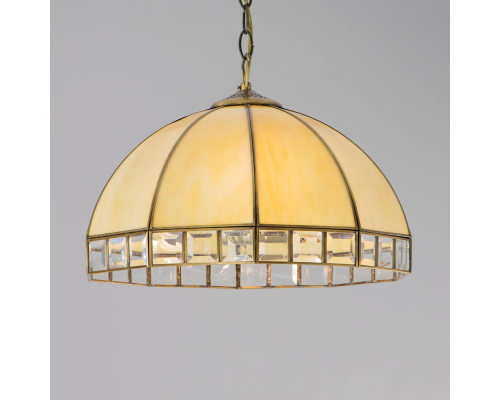 Citilux Шербург-1 CL440131 Люстра витражная подвесная Бронза