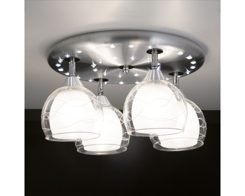 Citilux Самба CL158142 Люстра с поворотными плафонами Алюминий Хром