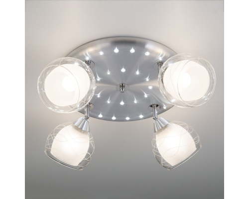 Citilux Самба CL158142 Люстра с поворотными плафонами Алюминий Хром