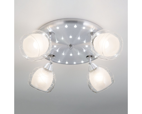 Citilux Самба CL158142 Люстра с поворотными плафонами Алюминий Хром