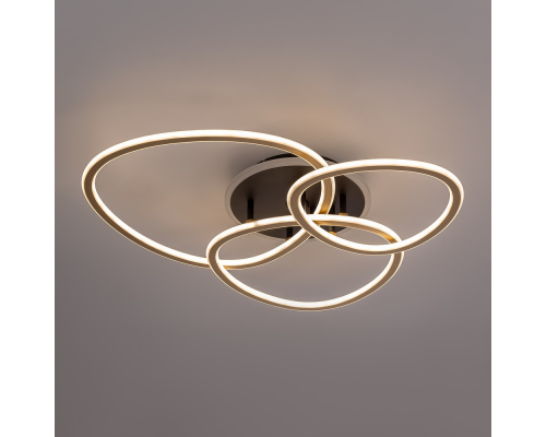 Citilux TRIO CL215B132 Люстра потолочная с пультом Черный+Золото