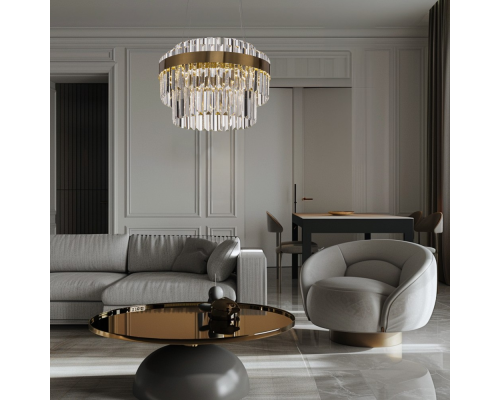 Citilux Sheldon CL339143 LED Люстра хрустальная с пультом Бронза