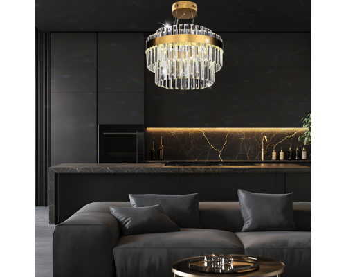 Citilux Sheldon CL339143 LED Люстра хрустальная с пультом Бронза