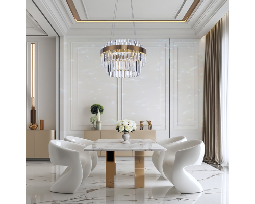 Citilux Sheldon CL339143 LED Люстра хрустальная с пультом Бронза