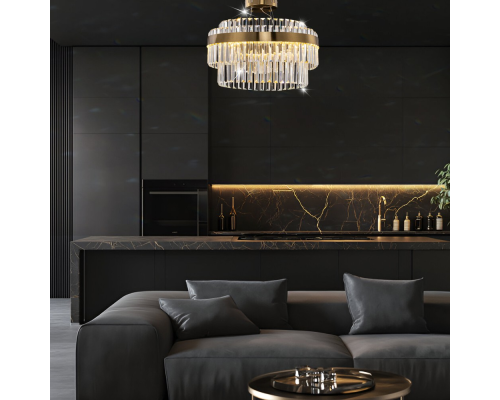 Citilux Sheldon CL339153 LED Люстра хрустальная с пультом Бронза