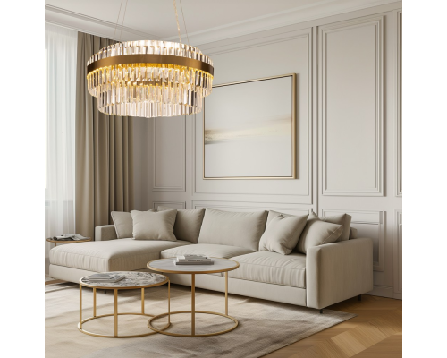 Citilux Sheldon CL339163 LED Люстра хрустальная с пультом Бронза