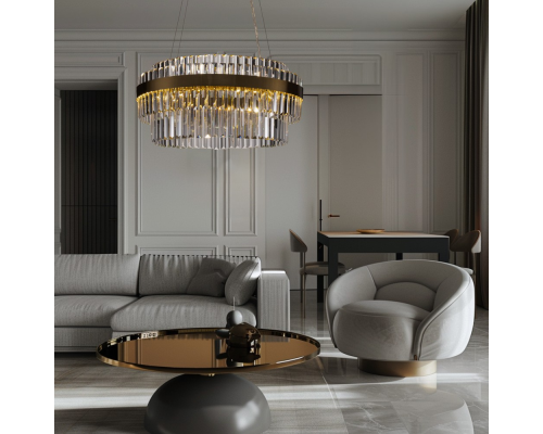 Citilux Sheldon CL339163 LED Люстра хрустальная с пультом Бронза