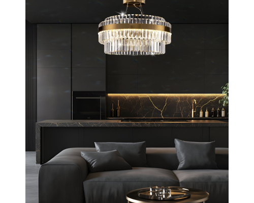 Citilux Sheldon CL339163 LED Люстра хрустальная с пультом Бронза