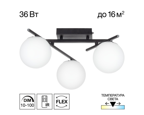 Citilux DORSY CL223132 LED Люстра поворотная Чёрная