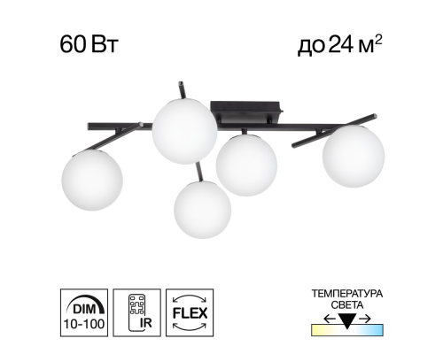 Citilux DORSY CL223152 LED Люстра поворотная Чёрная