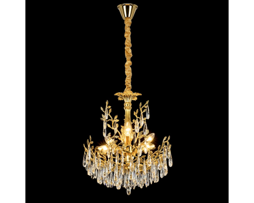 Citilux RITZ CL310062 Люстра хрустальная подвесная Золото