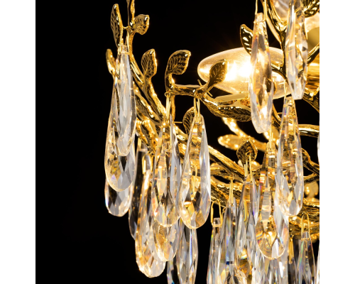 Citilux RITZ CL310062 Люстра хрустальная подвесная Золото