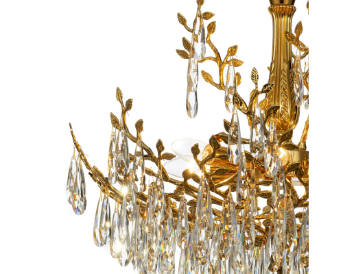 Citilux RITZ CL310082 Люстра хрустальная подвесная Золото
